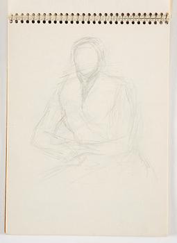 Lotte Laserstein, 4 skissböcker med blyertsteckningar.