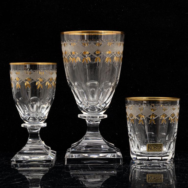 A 35-piece "Odelberg Junior" glass service, Kosta, Sweden.