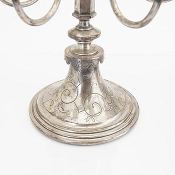 Elis Bergh, tillskrivna kandelabrar ett par silver CG Hallberg Stockholm 1928.