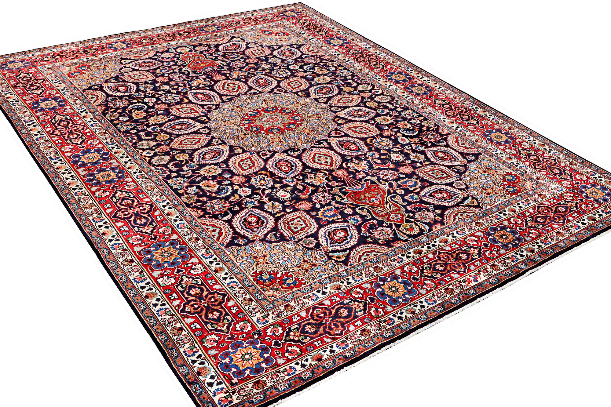 A Meshed carpet, c. 352 x 255 cm.