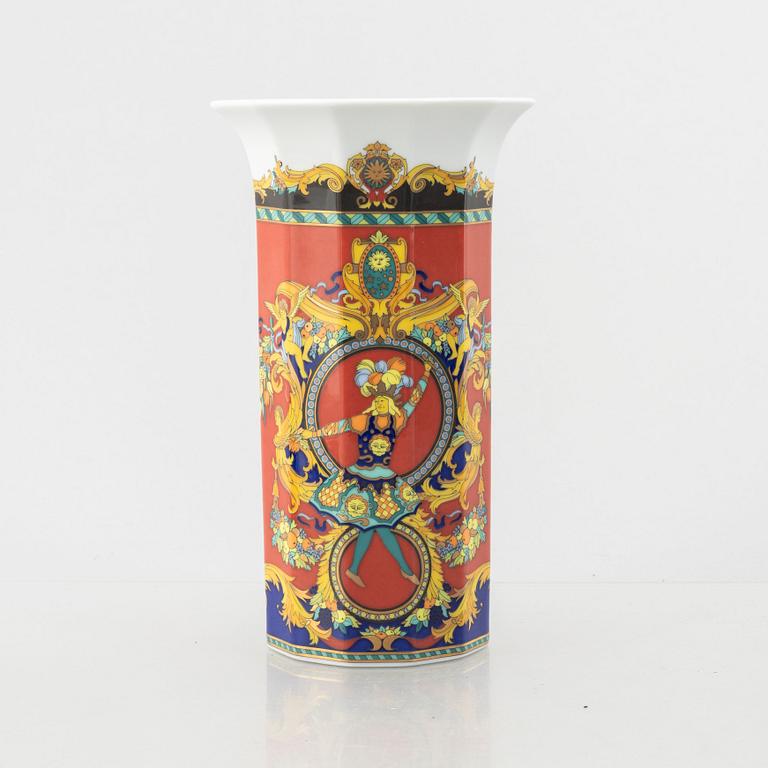 Versace, vas, assiett samt 6 dricksglas, Rosenthal.