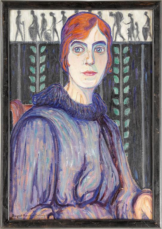 BERGLIOT von DELWIG, olja på pannå. Signerad och daterad 1917.