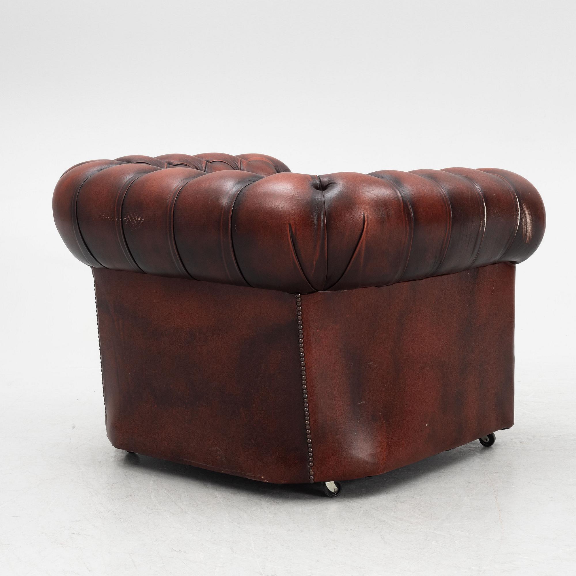 Fåtölj, Chesterfieldmodell, 1900-talets slut.