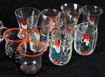 SAMLING GLAS, 22 st, tidigt 1900-tal.