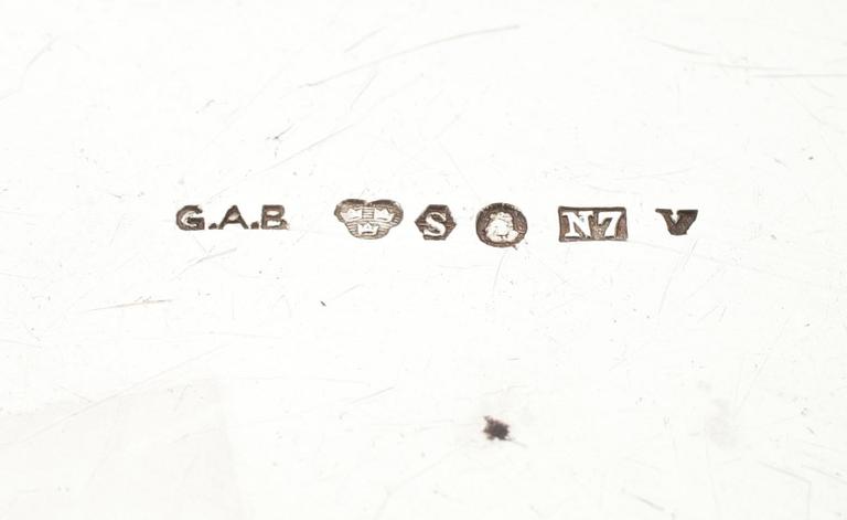 SOCKERSKÅL, silver, GAB Stockholm 1915. Vikt ca 385,5 g.