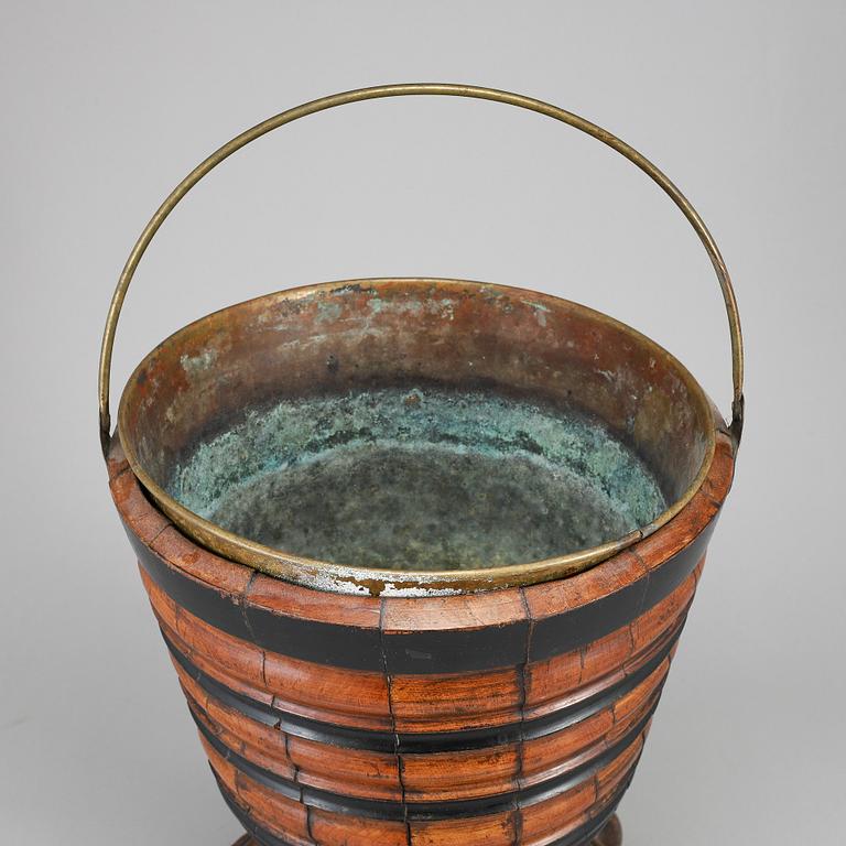 A 19th Century wooden champagne cooler.