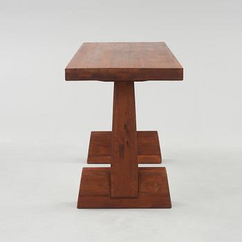 An Axel Einar Hjorth stained pine library / console table, Nordiska Kompaniet, 1930's.