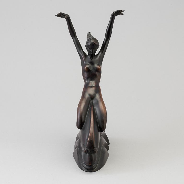 FIGUR, brons, Art Deco, troligen 1920 / 30-tal. Märkt "Motto".