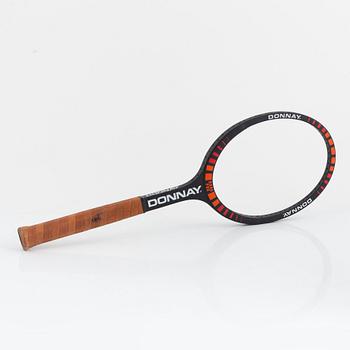 Three tennis rackets, Donnay Borg Pro. Specially made for Björn Borg, Lennar Bergelin, Mariana Simionescu.