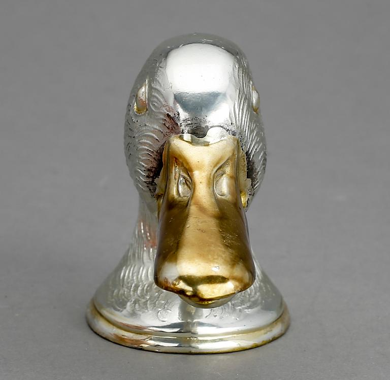FLASKÖPPNARE, metall, "Ducky", Paris, inköpt på firma Svenskt Tenn, 1900-talets andra hälft.