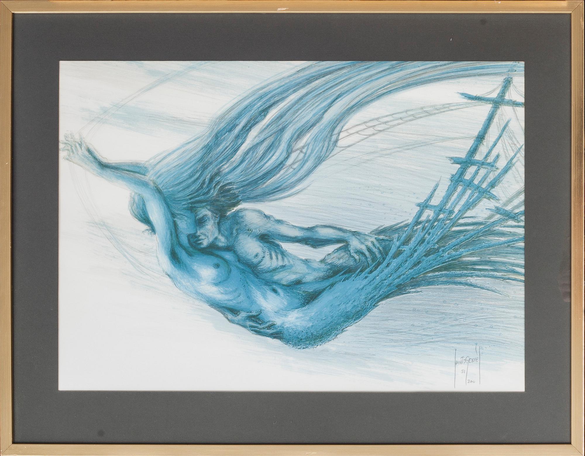 FRANCIS DE LASSUS SAINT-GENIES, färglitografi, signerad och numrerad 51/200.