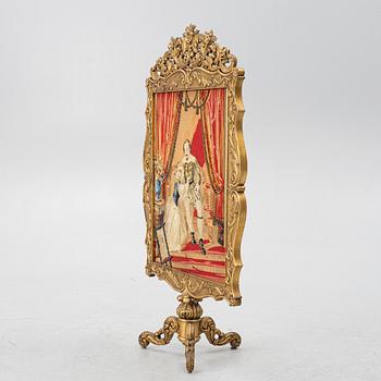 Brass shade, Rococo style, late 19th century.