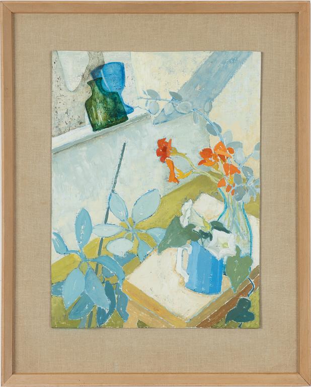 Angela Verren, "Nasturtium and blue".