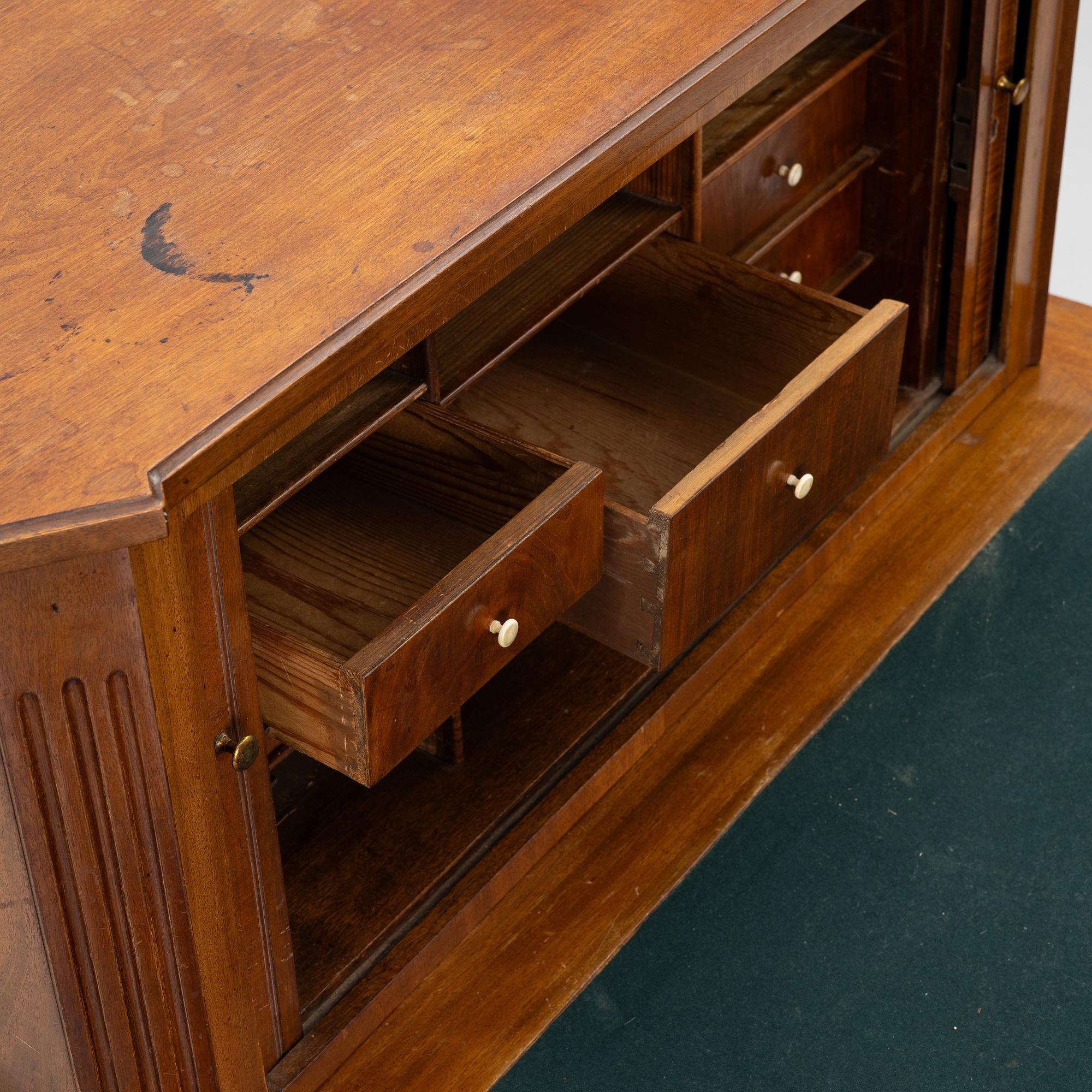 A Swedish Empire mahogany desk, first part 19th century.