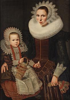 547. Wybrand Simonsz. de Geest, Portrait of a woman and her child.