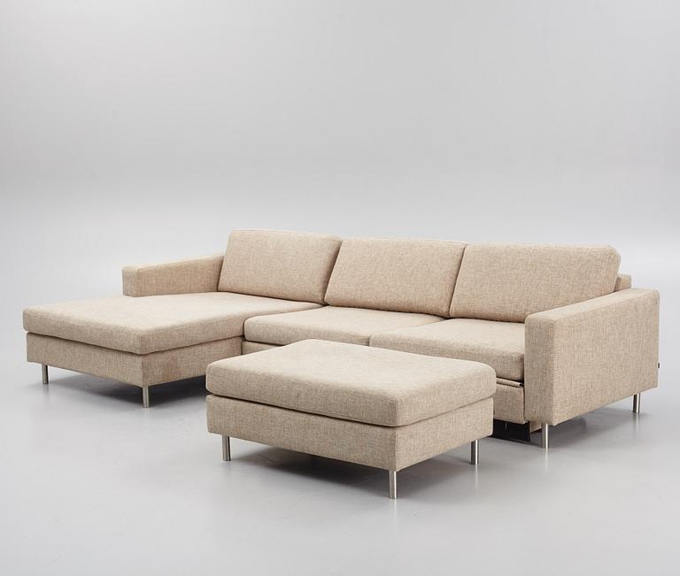 Glismand & Rüdiger, a 'Scandinavia' sofa with ottoman, Bolia.