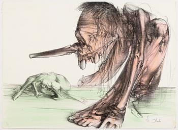 Djuric Miodrag Dado, 12 lithographs with portfolio. Each signed and numbered 9/75.