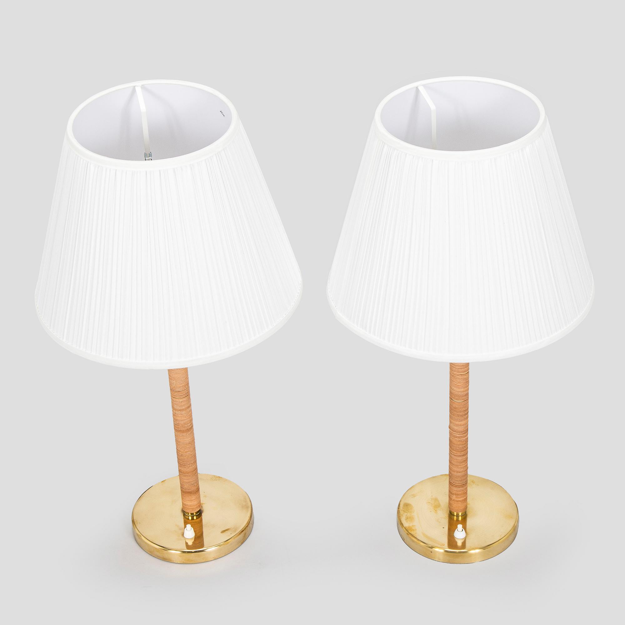 Gunilla Jung, Pair of table lamps, model 2017, Orno, 1930-1940s.