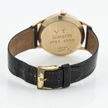 Certina, wristwatch, 14K gold, 33 mm.