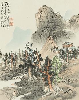 A pair of Chinese paintings by anonymous artist, 20th Century.