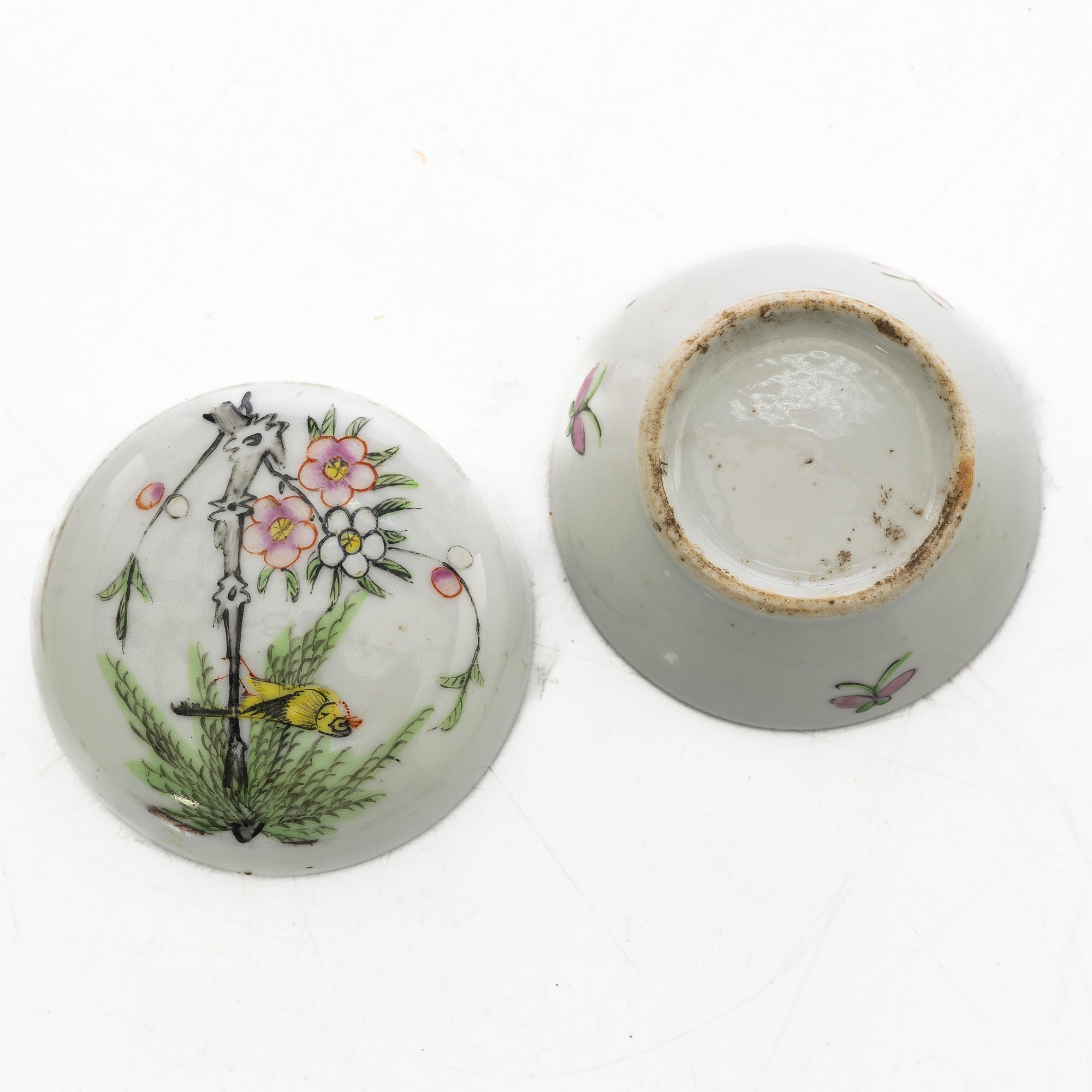 Parti porslin, 6 delar, Kina, 1800-1900-tal.