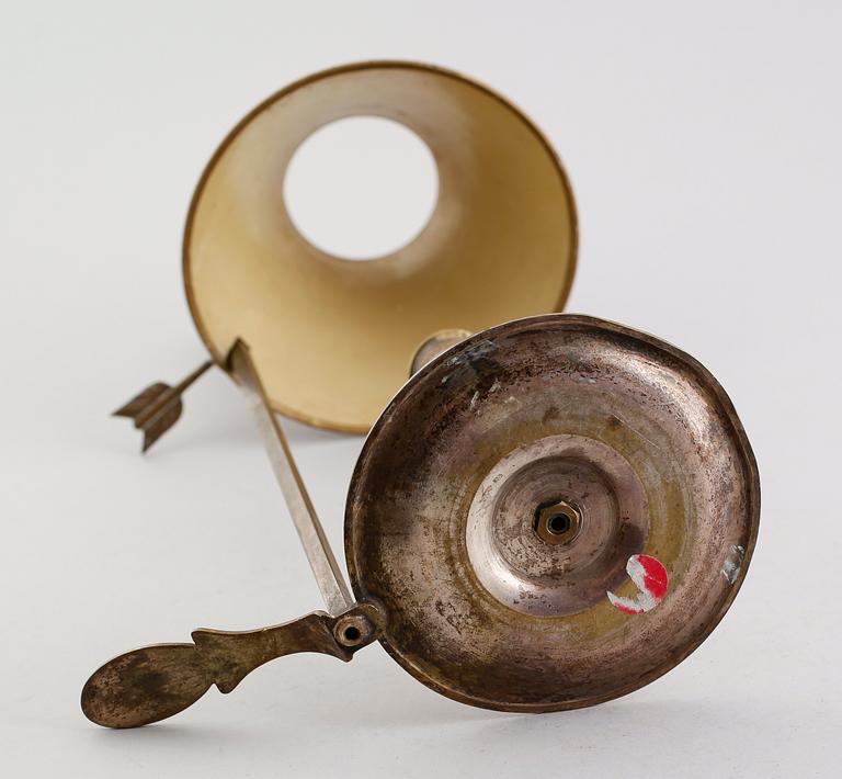 LJUSSTAKE, mässing, empirestil, 1800-/1900-tal.