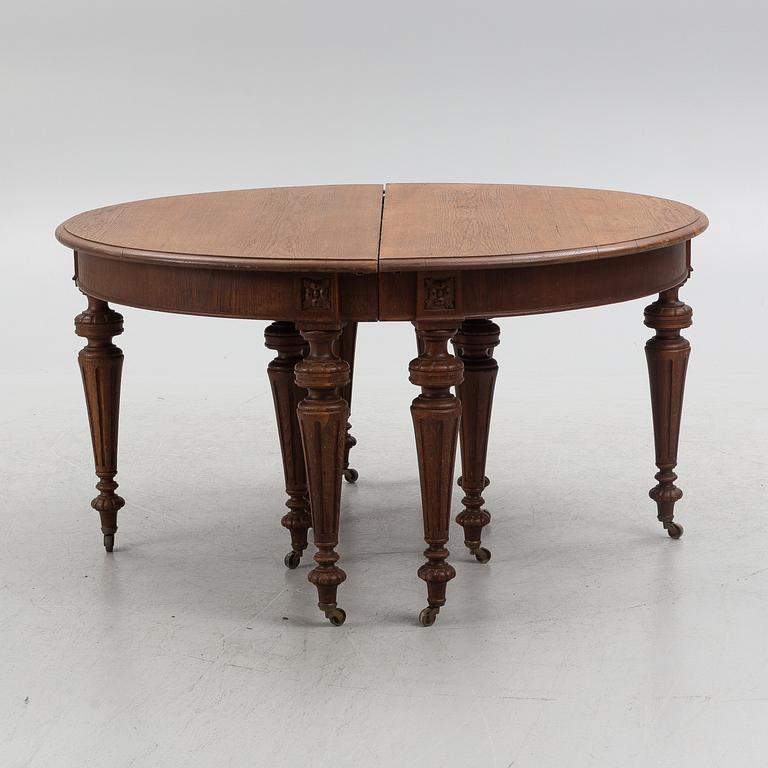 Matbord, gustaviansk stil, omkring 1900.