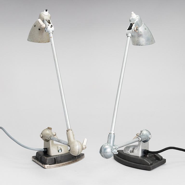 Bordslampor, 2 st, 1900-talets senare hälft.