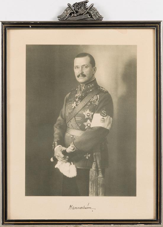 Framed print of Mannerheim, Marshal of Finland. 1940s.