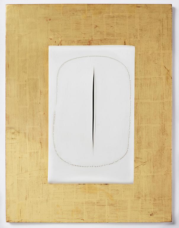 Lucio Fontana, ”Concetto Spaziale Taglio”.