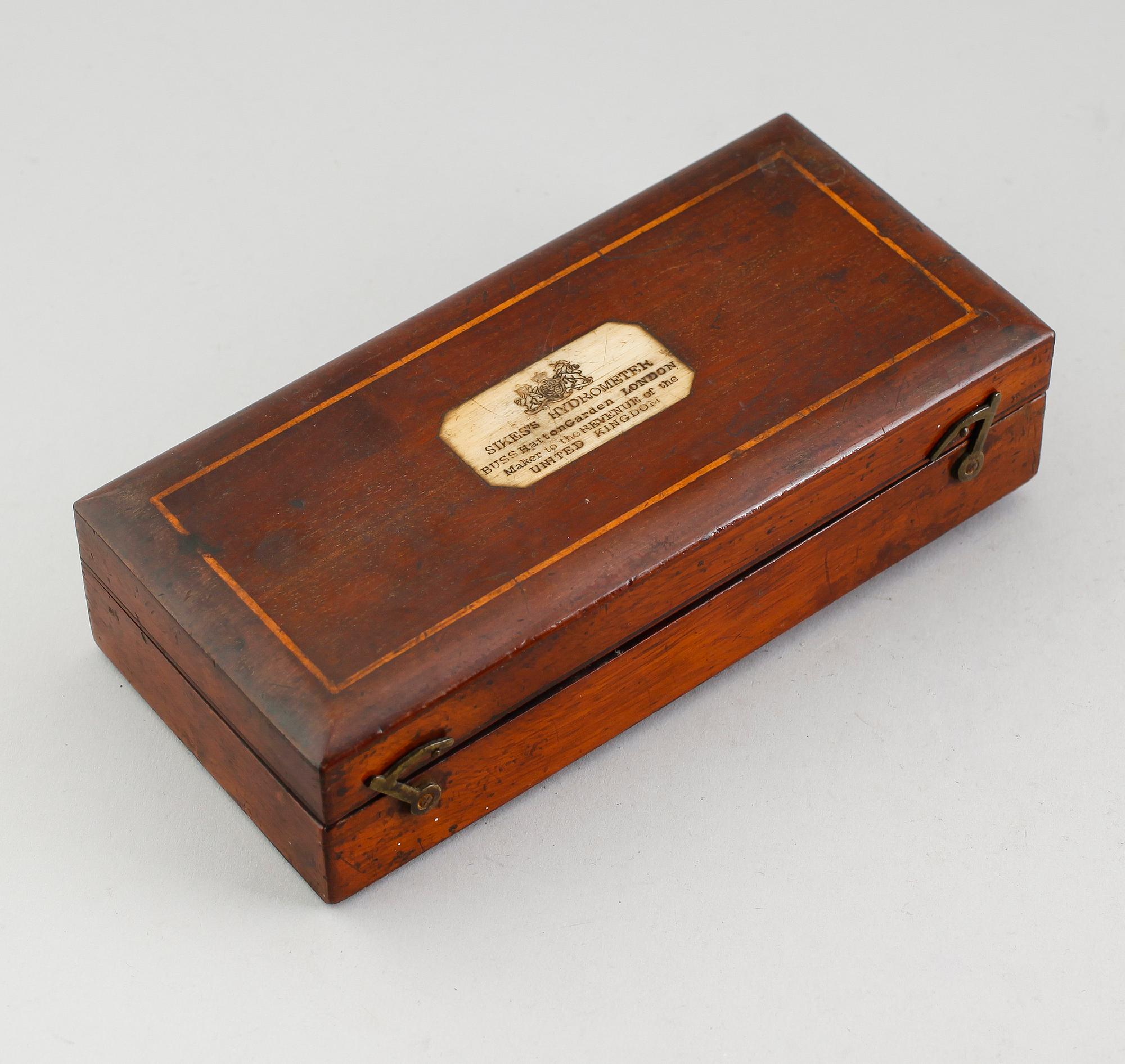 HYDROMETER, Sikes's Hydrometer, Buss, Hatton Garden, London, 1800-/1900-tal.