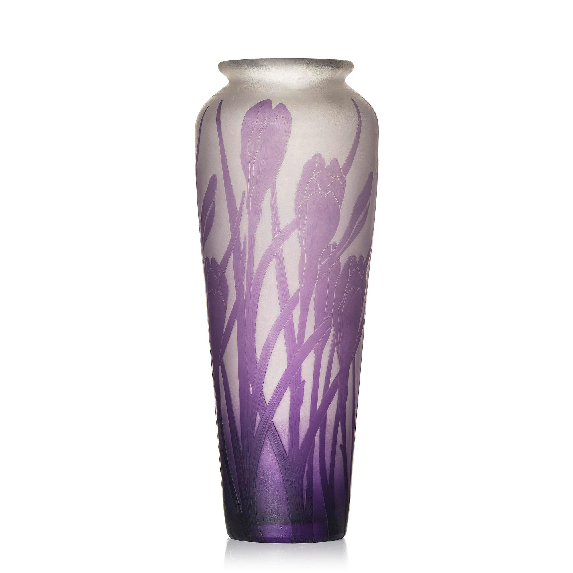 Karl Lindeberg, vas, överfångsglas, Kosta, jugend, ca 1909, modell 128, efter förlaga av Alf Wallander.