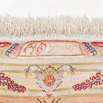 Rug, Tabriz, part silk, approx. 302 x 203 cm.