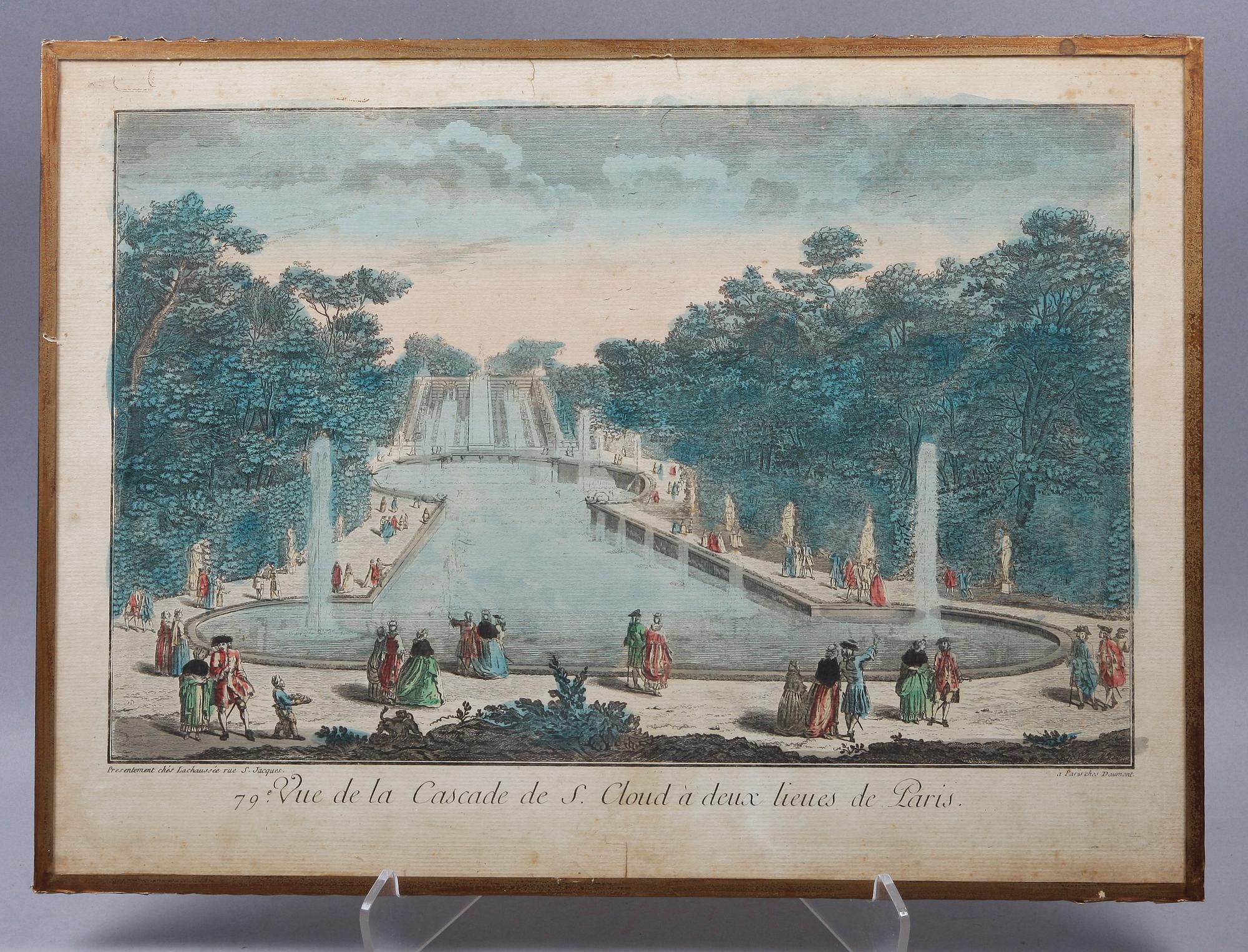 TITTSKÅPSBILDER, 2 st, Frankrike 1700-tal.