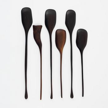 Magnus Ek, a set of six wood spoons for Oaxen Krog.