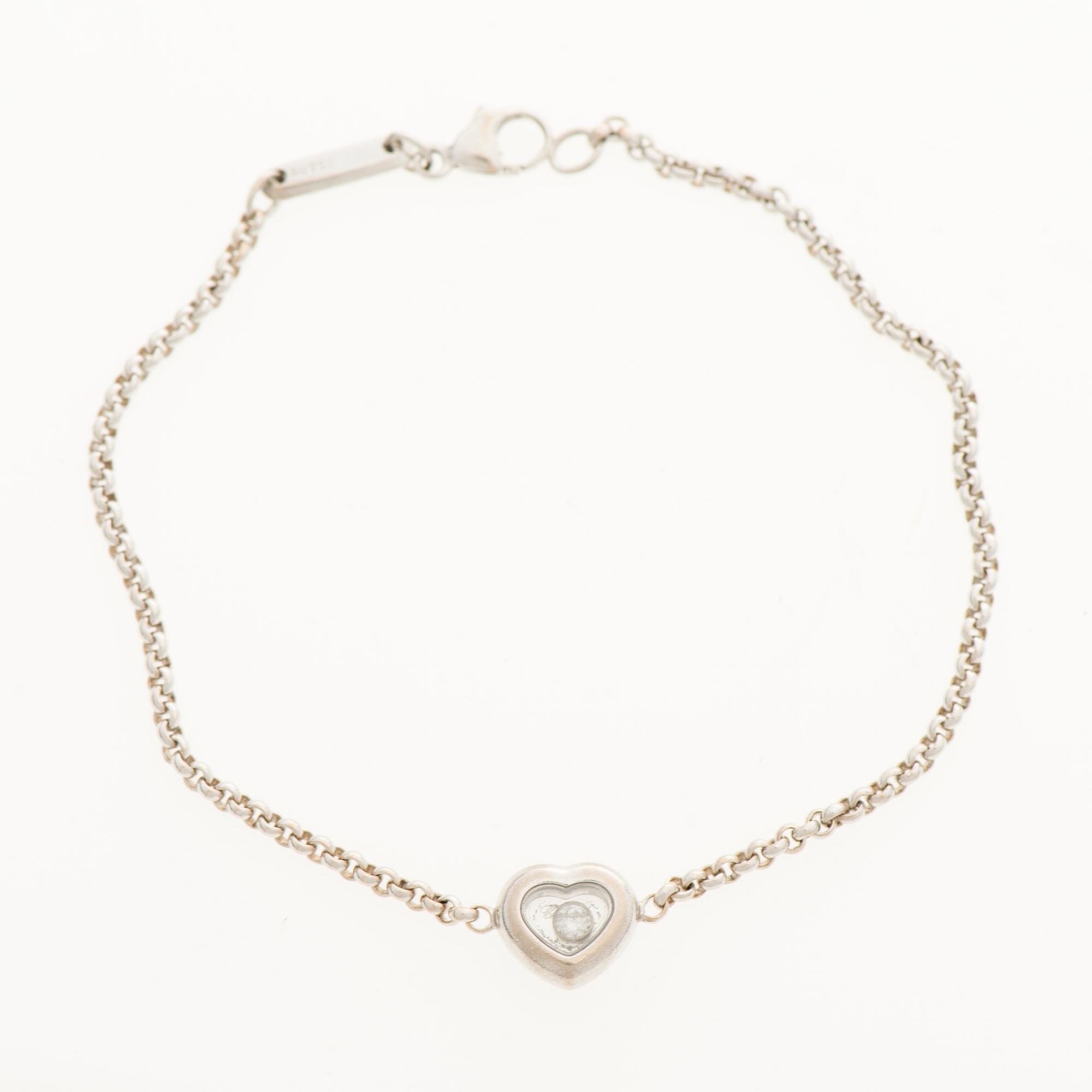 A CHOPARD BRACELET, "Happy Diamonds", brilliant cut diamond, 18K white gold.