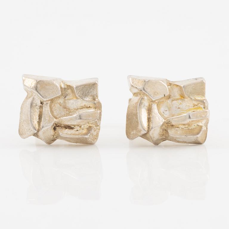 Björn Weckström, manschettknappar, silver. Lapponia 1972.