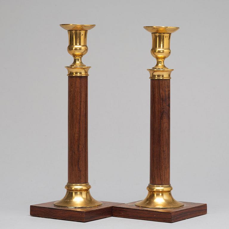 A pair of candlesticks, circa 1900.