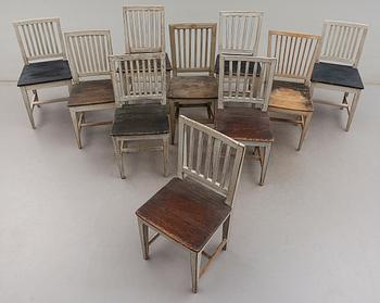 STOLAR, 10 st snarlika modeller, 1800-tal.