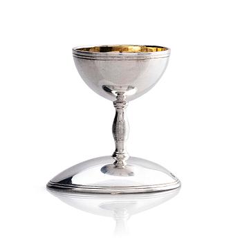 327. A parcel-gilt silver egg-cup. Denmark, probably mid-19th century.