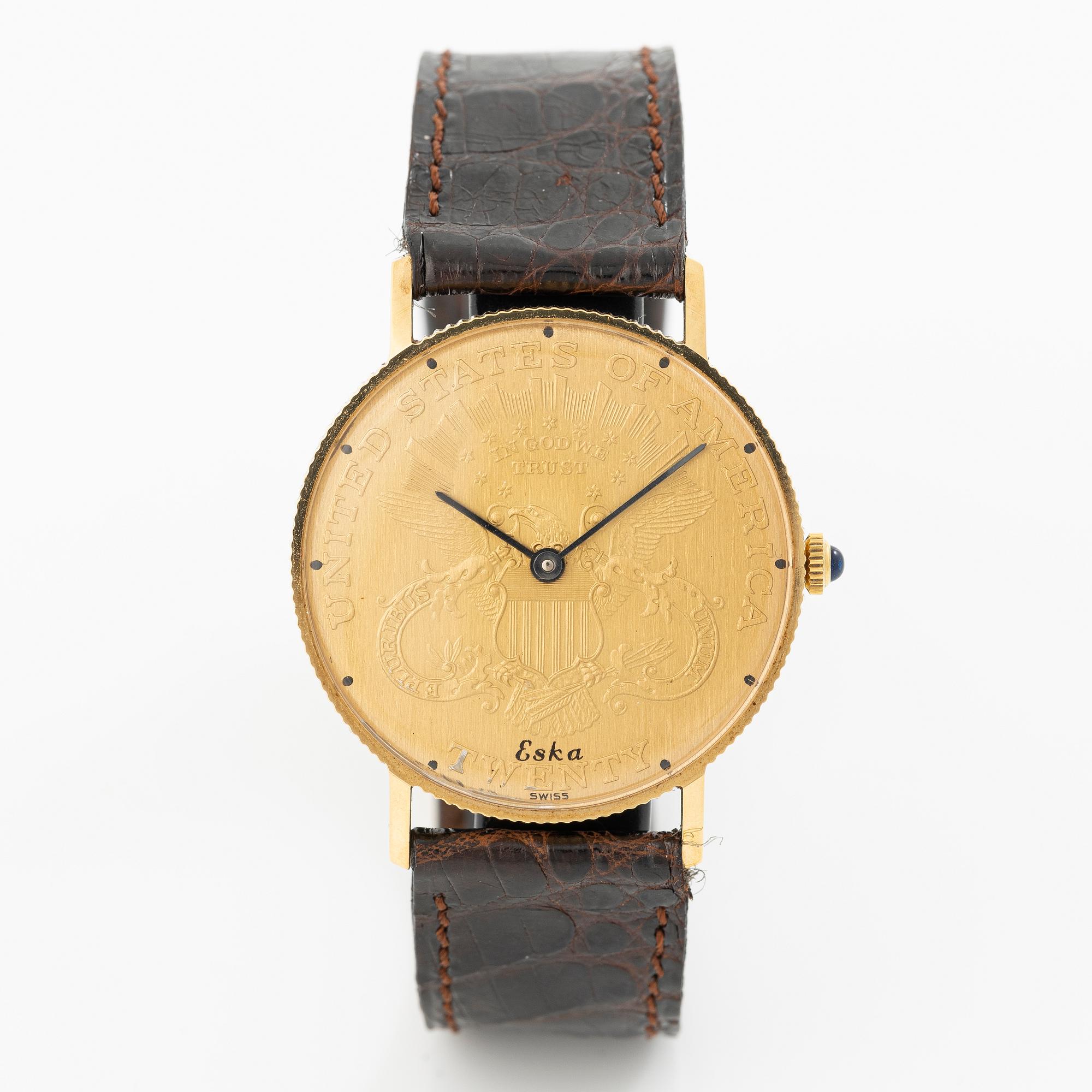 Eska Coin Watch “Twenty Dollars”, wristwatch, 33 mm.