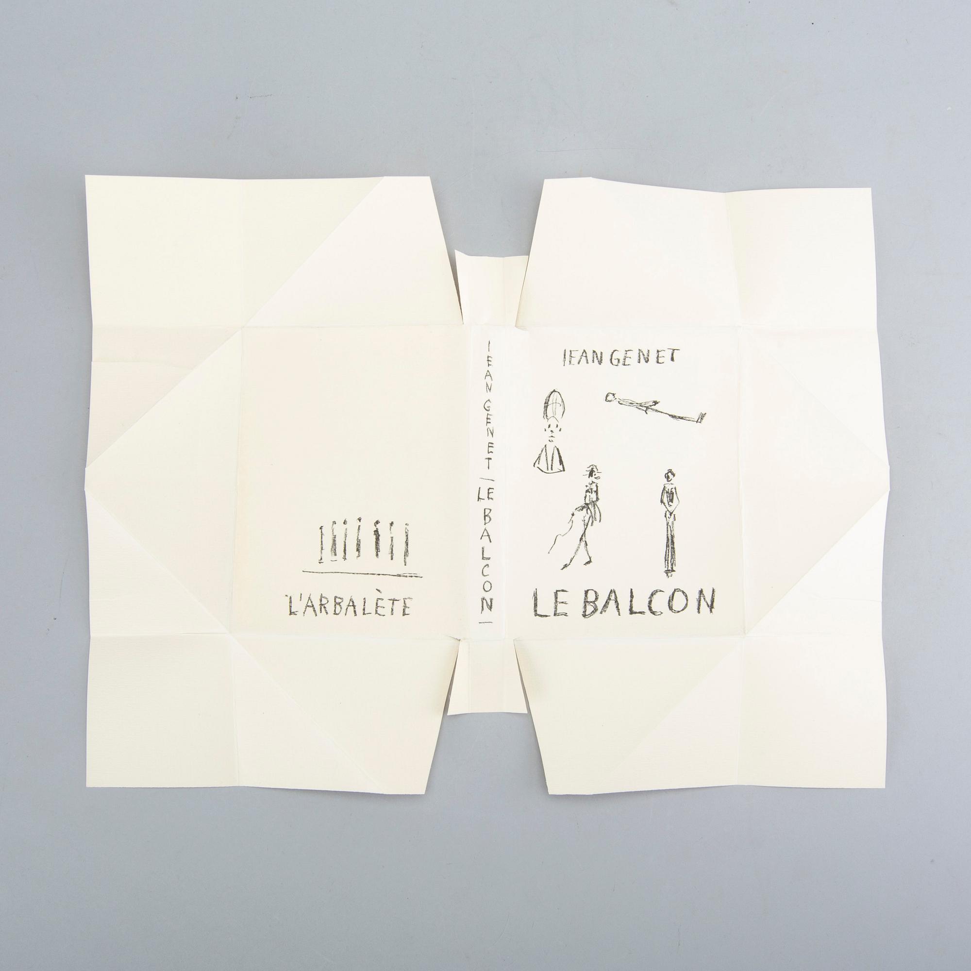 Bok, Jean Genet, "Le Balcon" med omslag originallitografi av Alberto Giacometti.