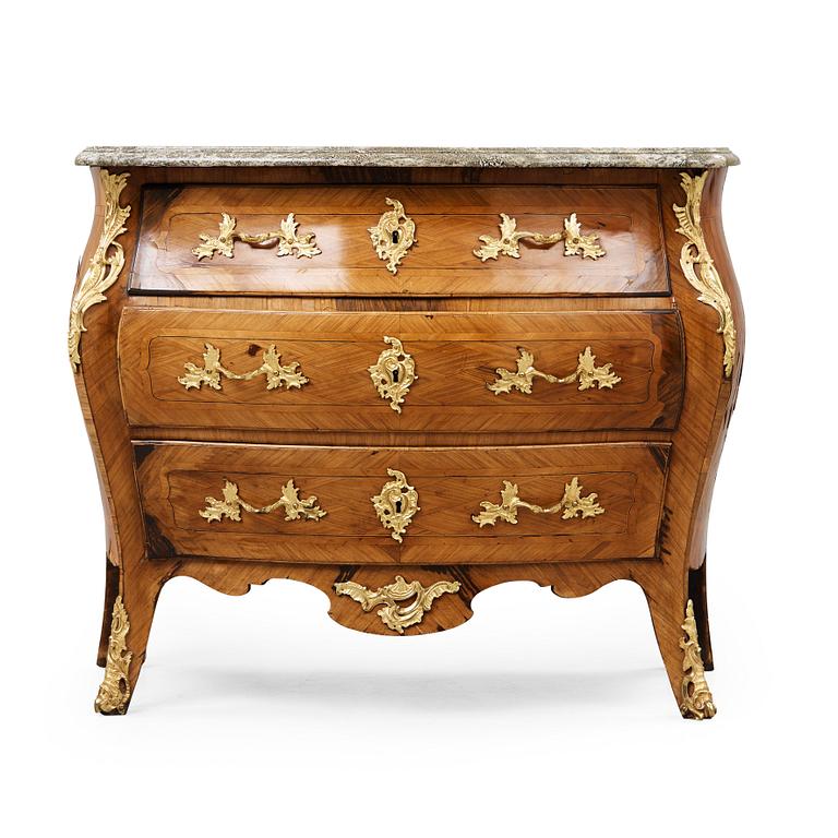 A Swedish Rococo commode by P Widbom, master 1751.