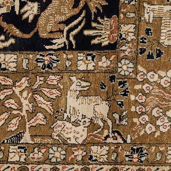 Carpet, Ghom part silk, approx. 205 x 135 cm.