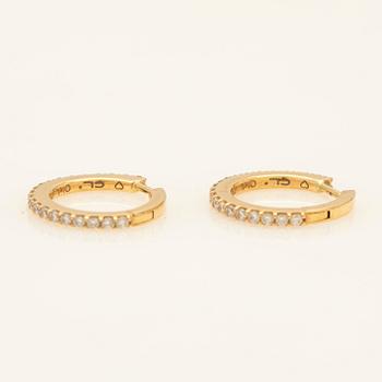 Ole Lynggaard, örhängen, ett par, 18K guld med diamanter.