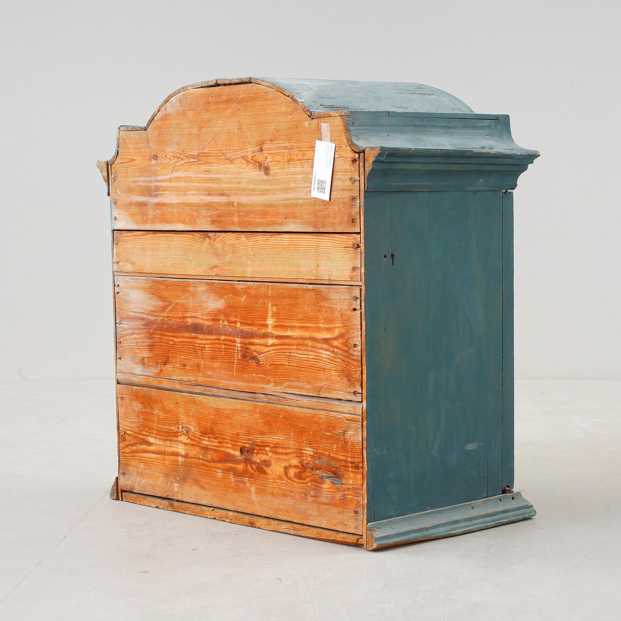 VÄGGSKÅP, allmoge, 1800-tal.