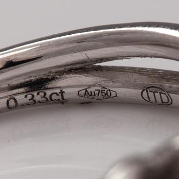 Ring, 18K vitguld, diamant ca. 0.33 ct.
