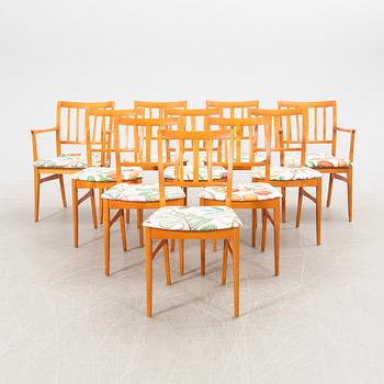 Carl Malmsten, matbord med 10 stolar, "Talavid", 1900-talets slut.