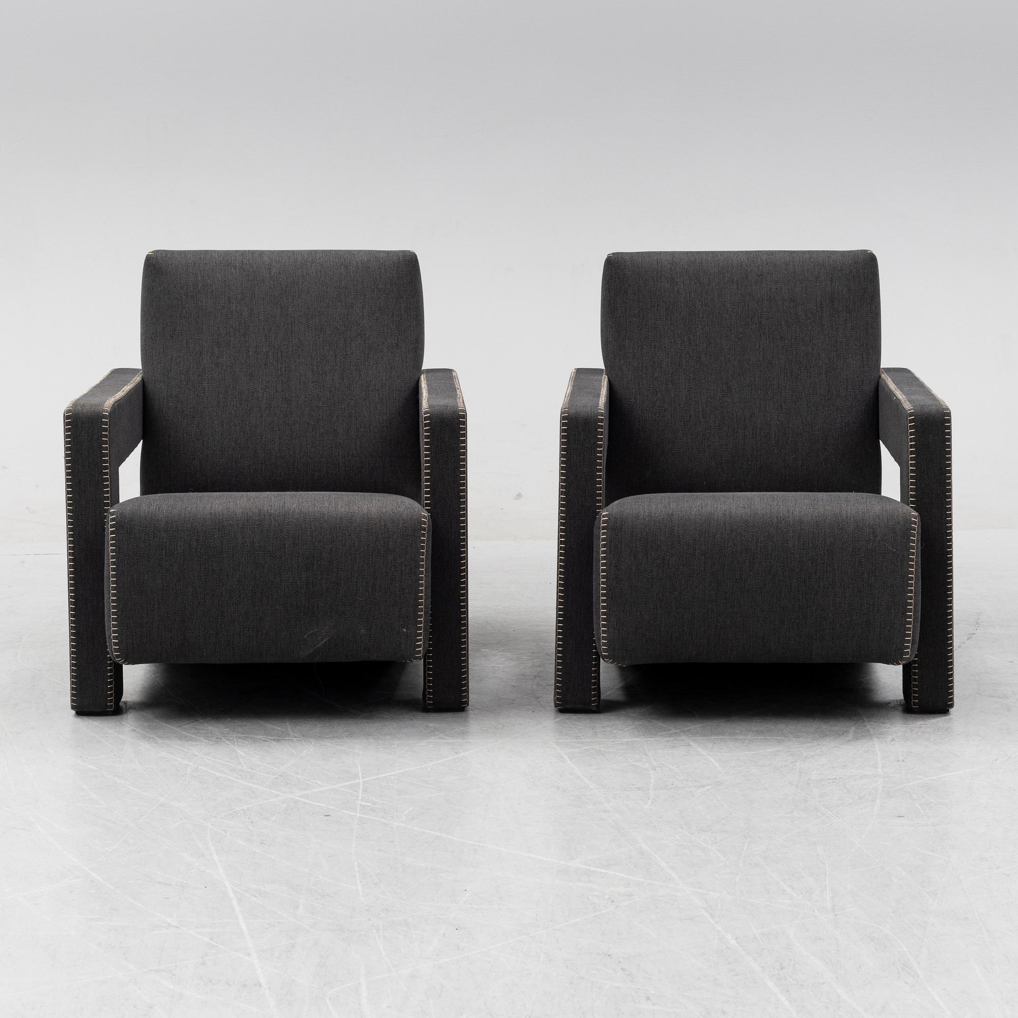 Gerrit Rietveld, "Utrecht", fåtöljer 1 par, Cassina.