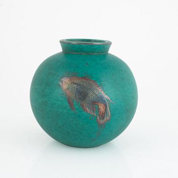 Wilhelm Kåge, an "Argenta" stoneware vase, Gustavsberg, Sweden, 1939.